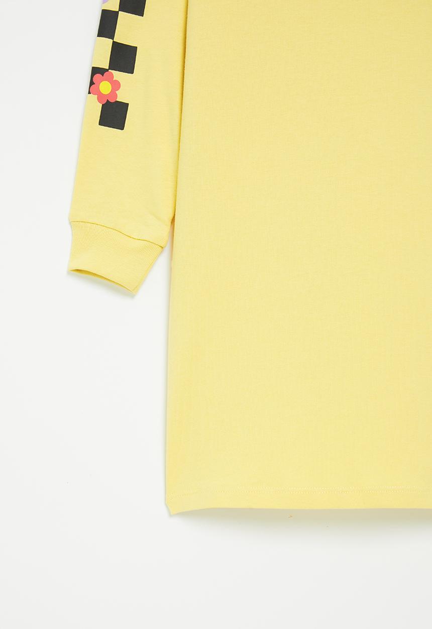 Vans - Radically happy long sleeve tee dress - yellow