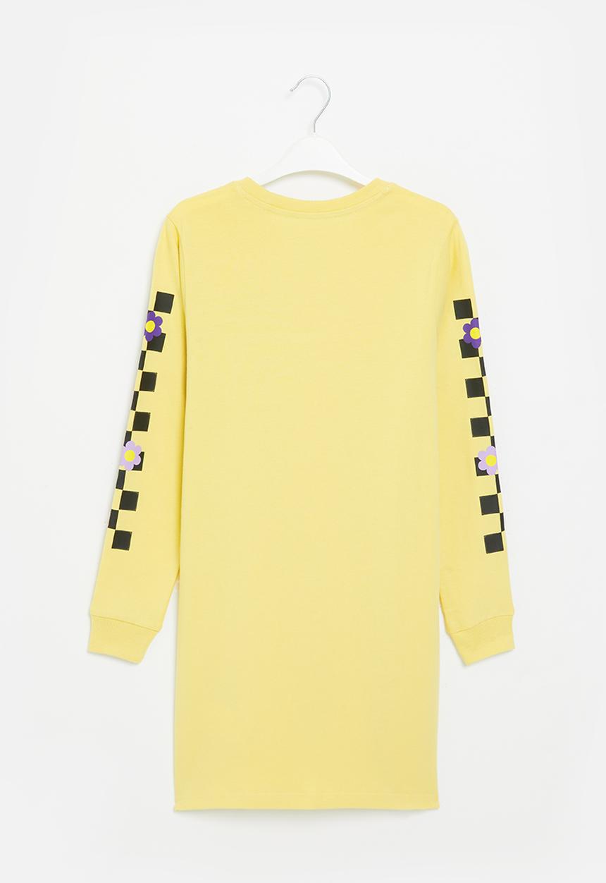 Vans - Radically happy long sleeve tee dress - yellow
