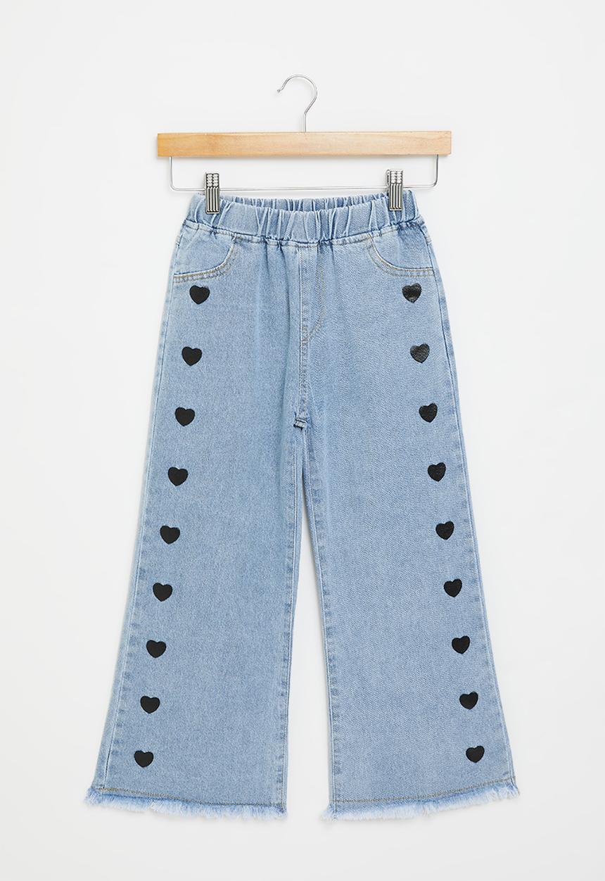 Rebel Republic - Girls jeans with hearts - blue
