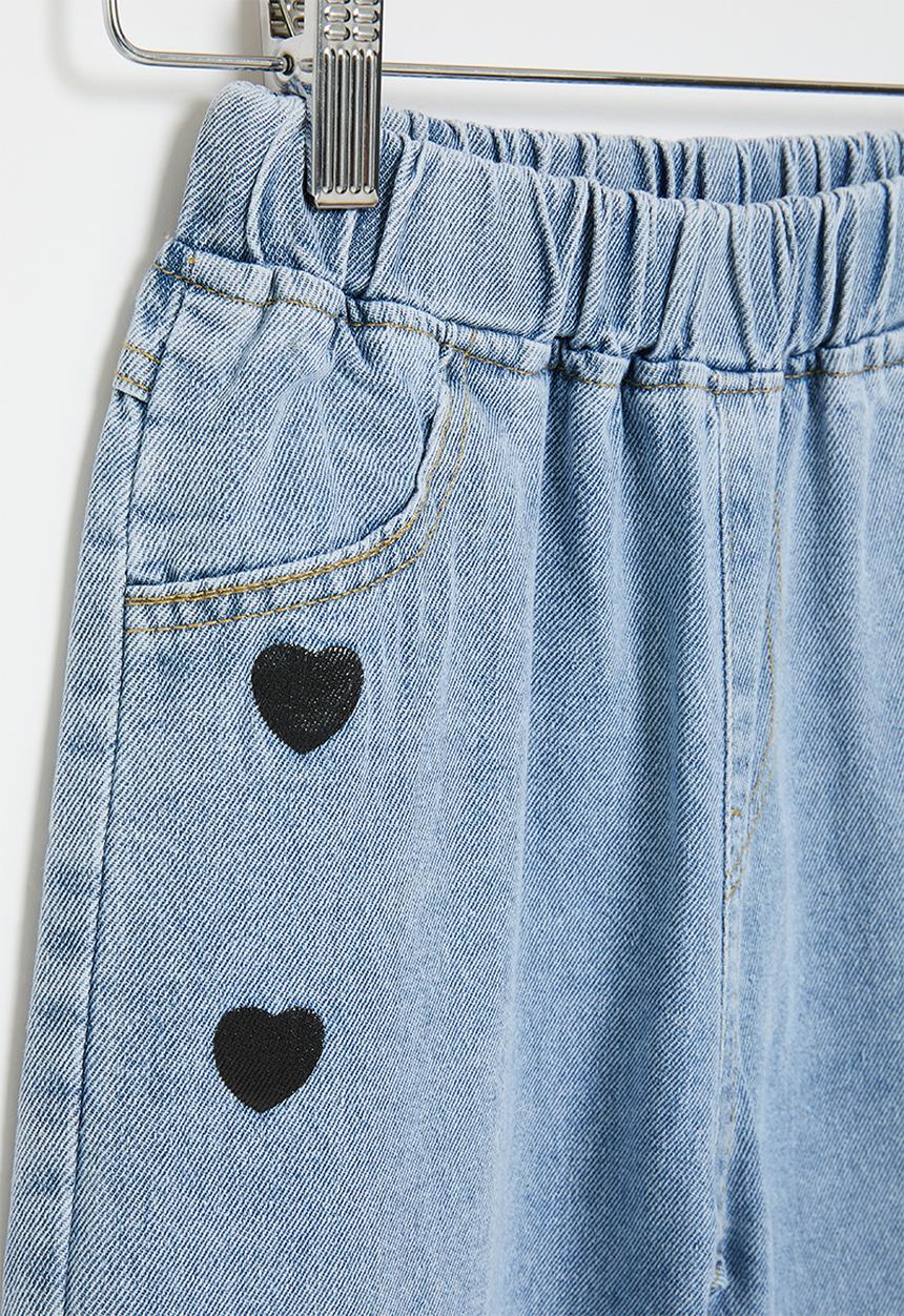 Rebel Republic - Girls jeans with hearts - blue