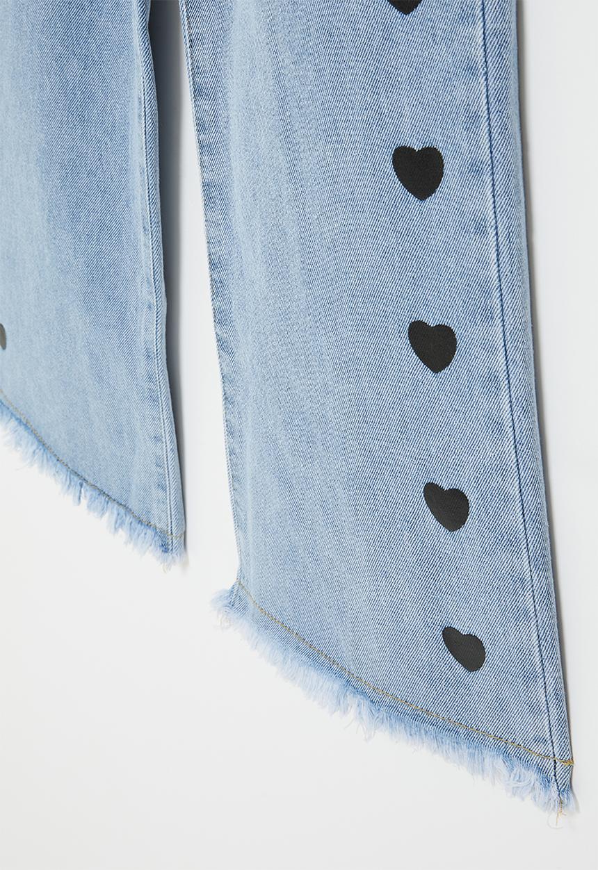 Rebel Republic - Girls jeans with hearts - blue