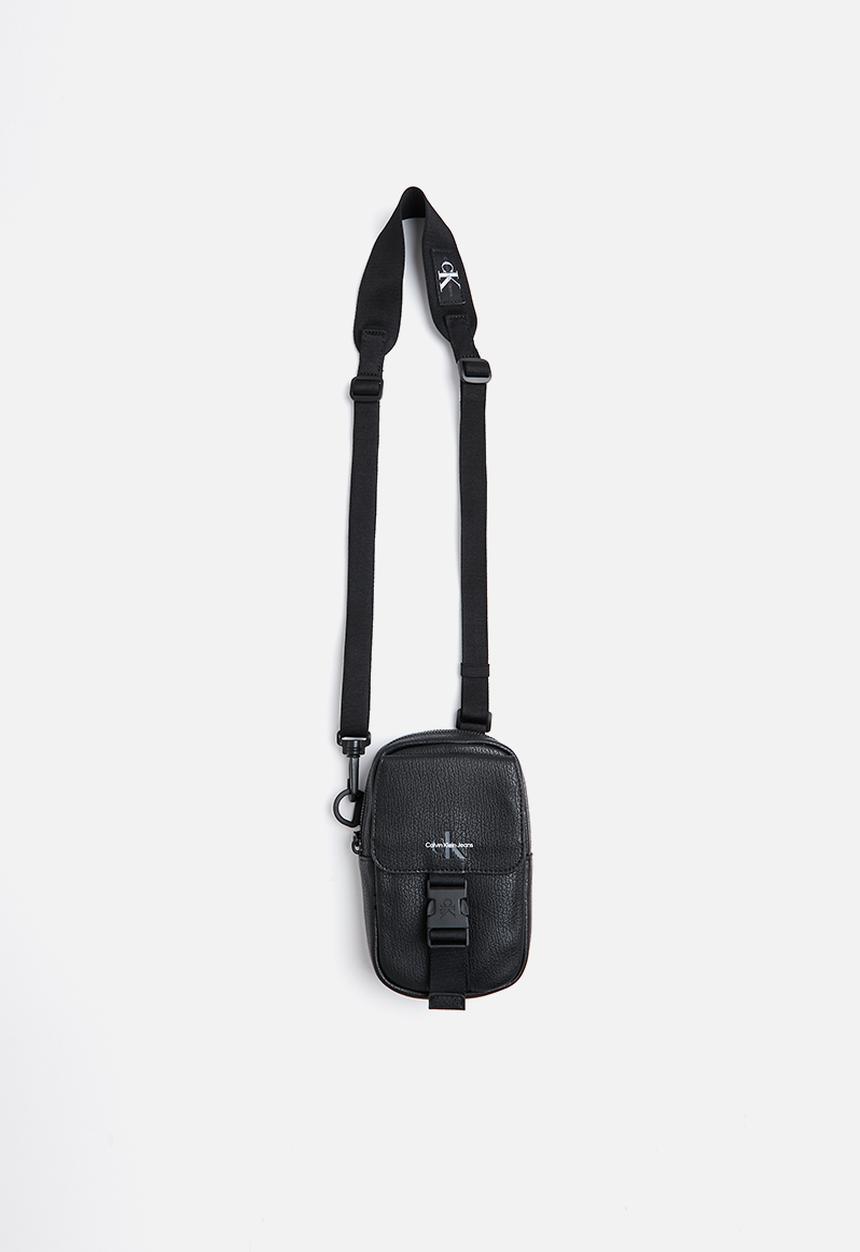 Calvin Klein - Mono textured phone crossbody - black