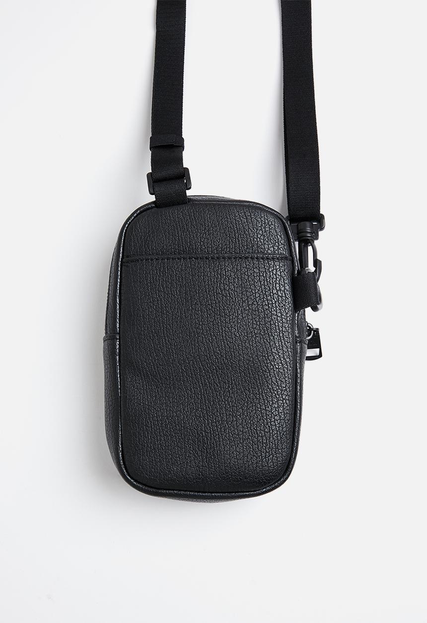 Calvin Klein - Mono textured phone crossbody - black