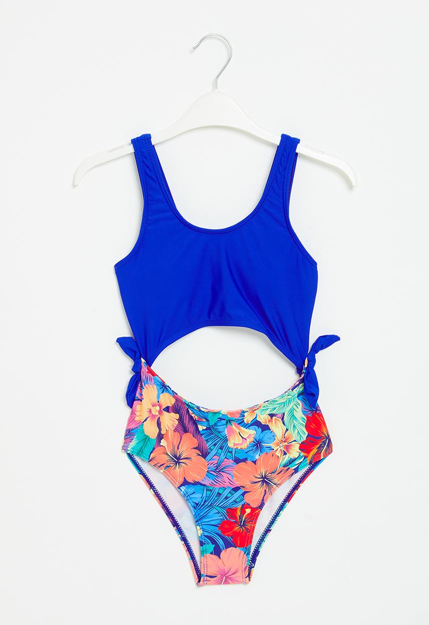 Rebel Republic - Girls one piece bikini - royal blue