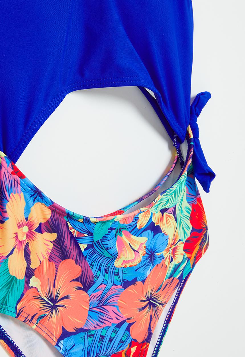 Rebel Republic - Girls one piece bikini - royal blue