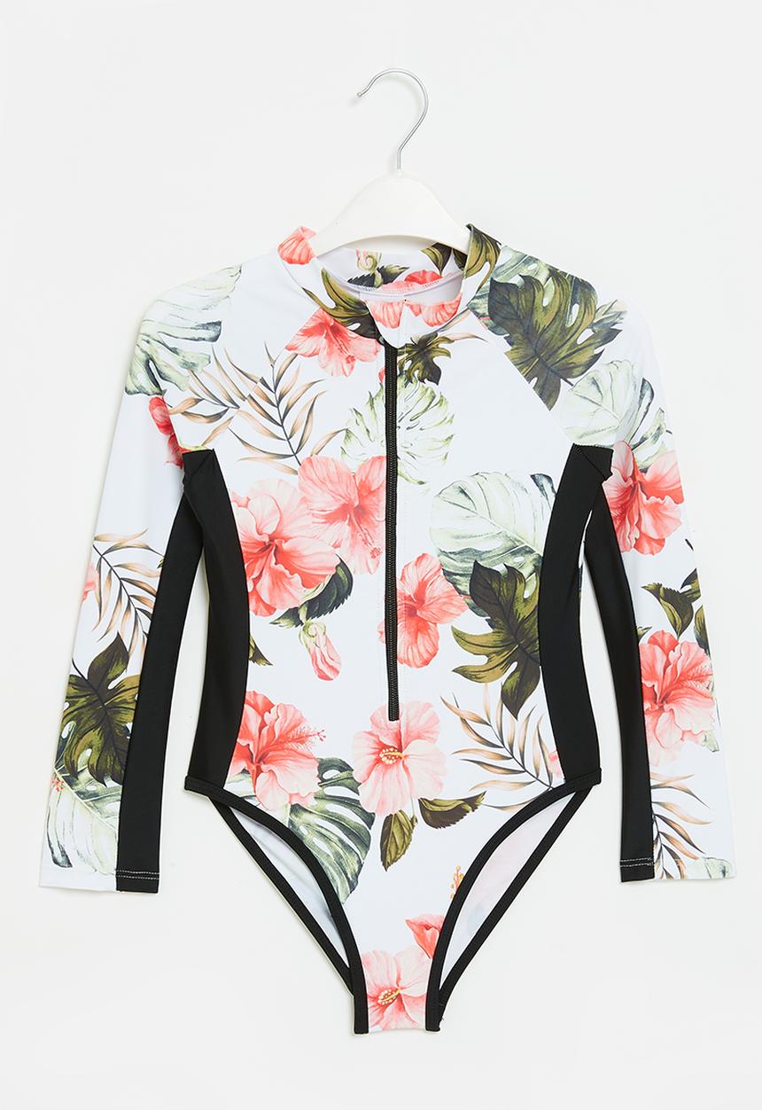 Rebel Republic - Girls floral swimsuit - multi