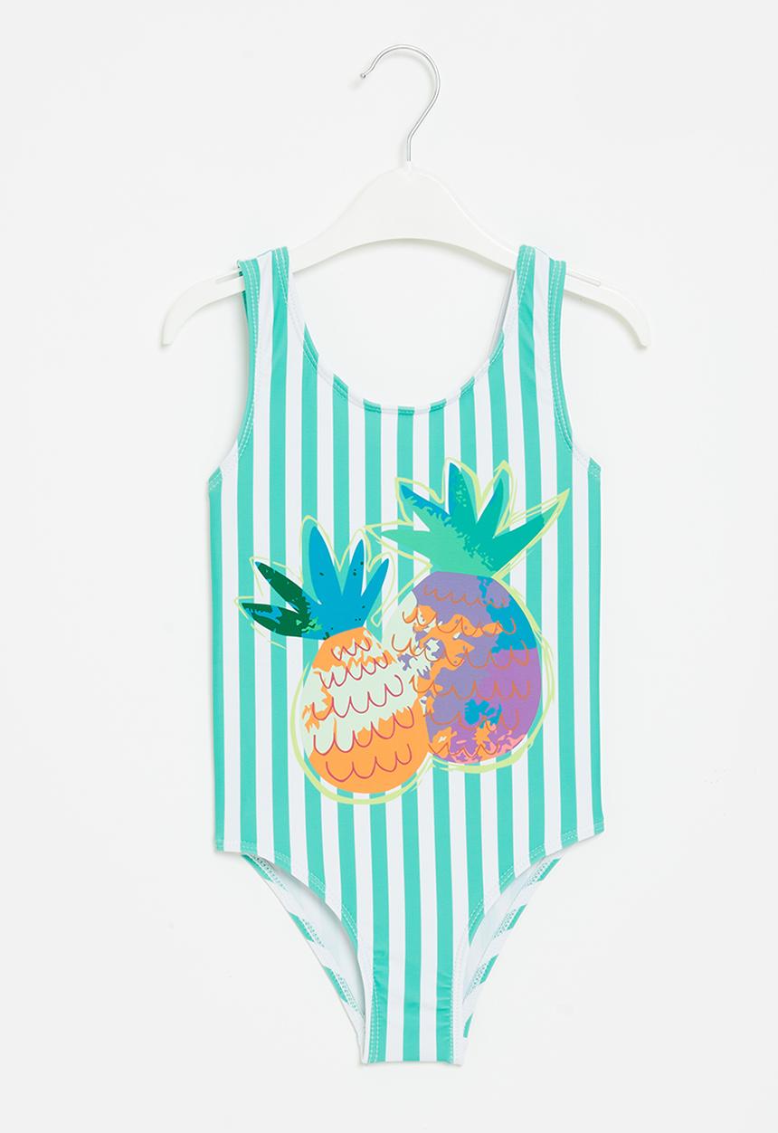 Pop Candy - Pineapple bikini - green & white
