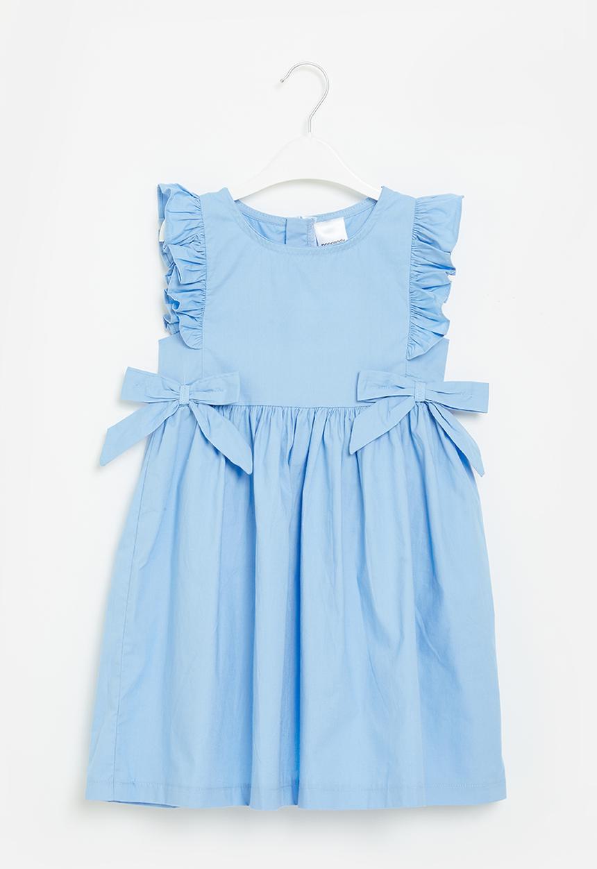 Pop Candy - Girls dress with bows - blue
