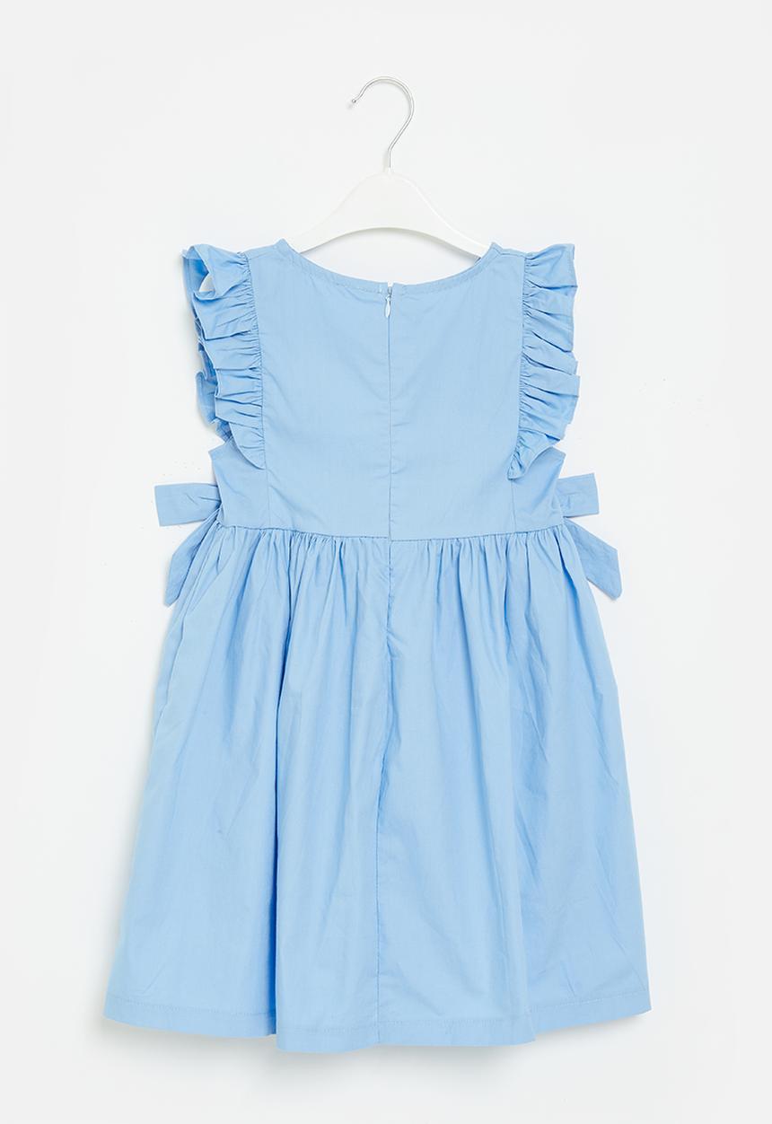 Pop Candy - Girls dress with bows - blue