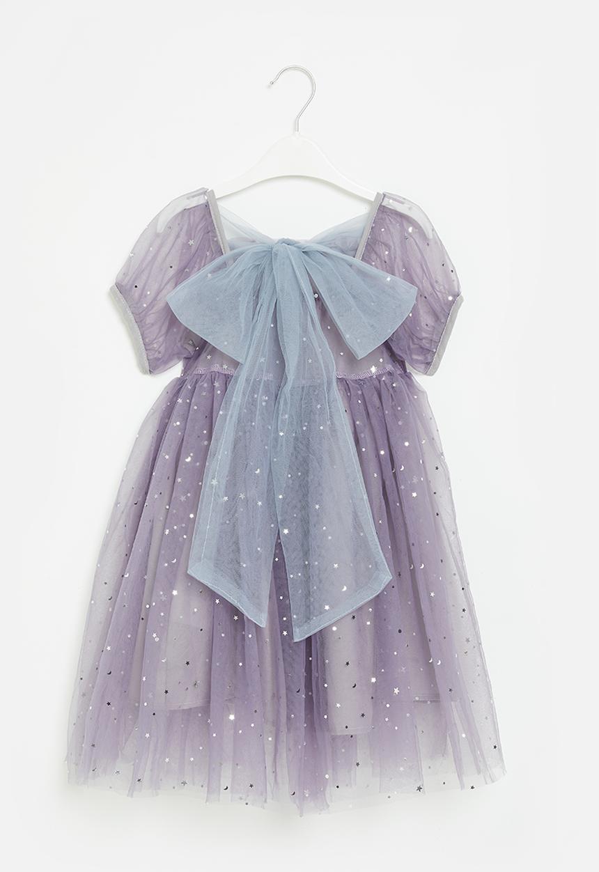 Pop Candy - Puff sleeve dress - purple