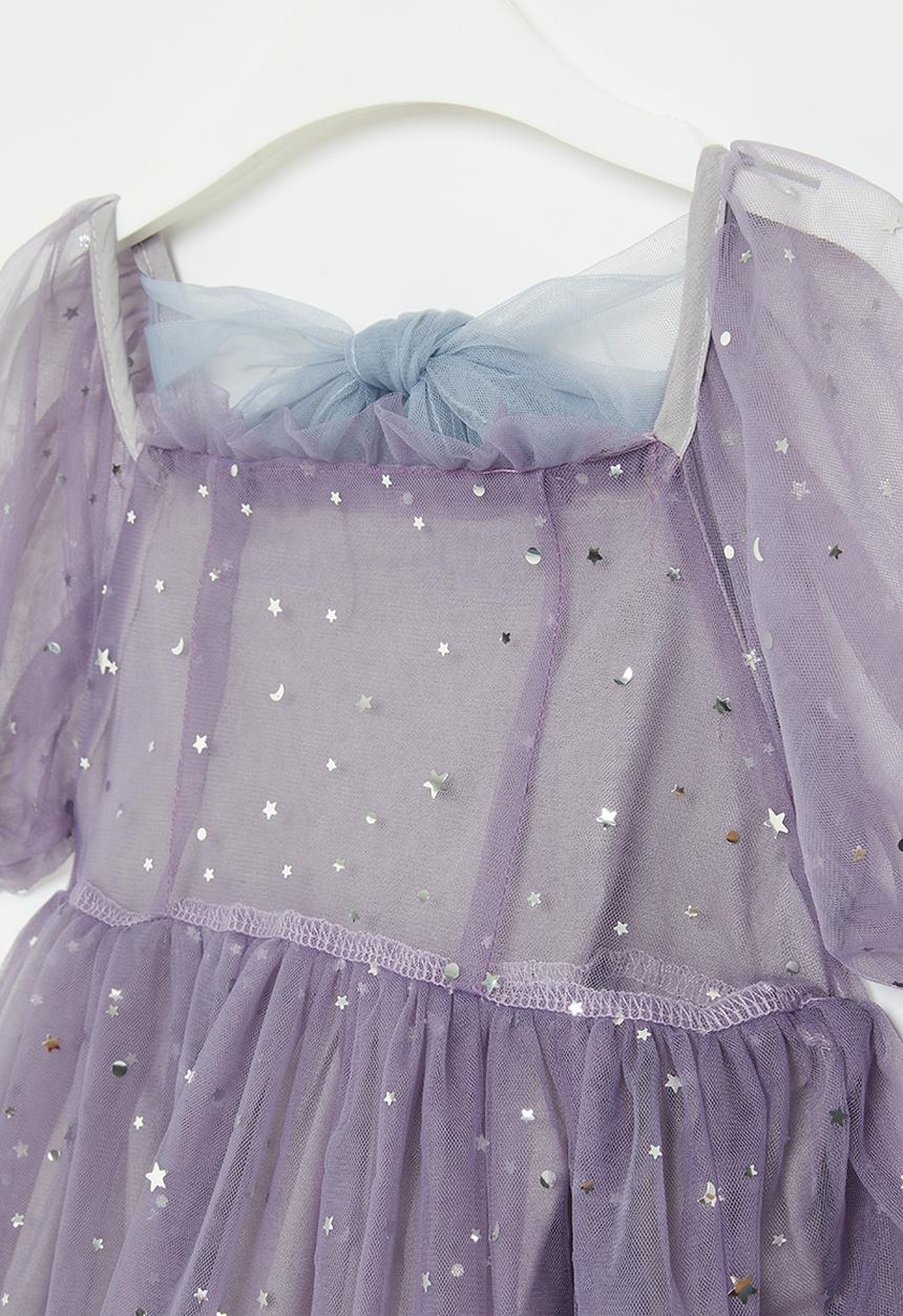 Pop Candy - Puff sleeve dress - purple