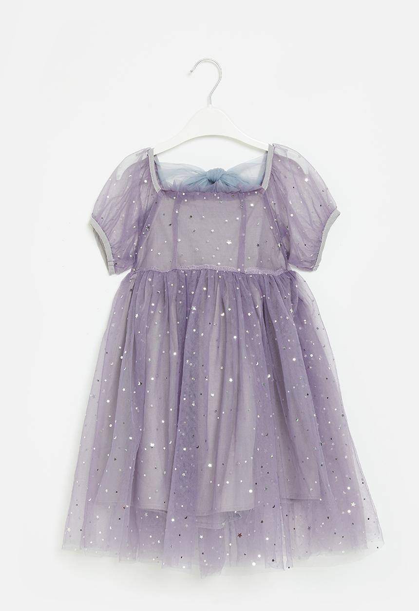 Pop Candy - Puff sleeve dress - purple