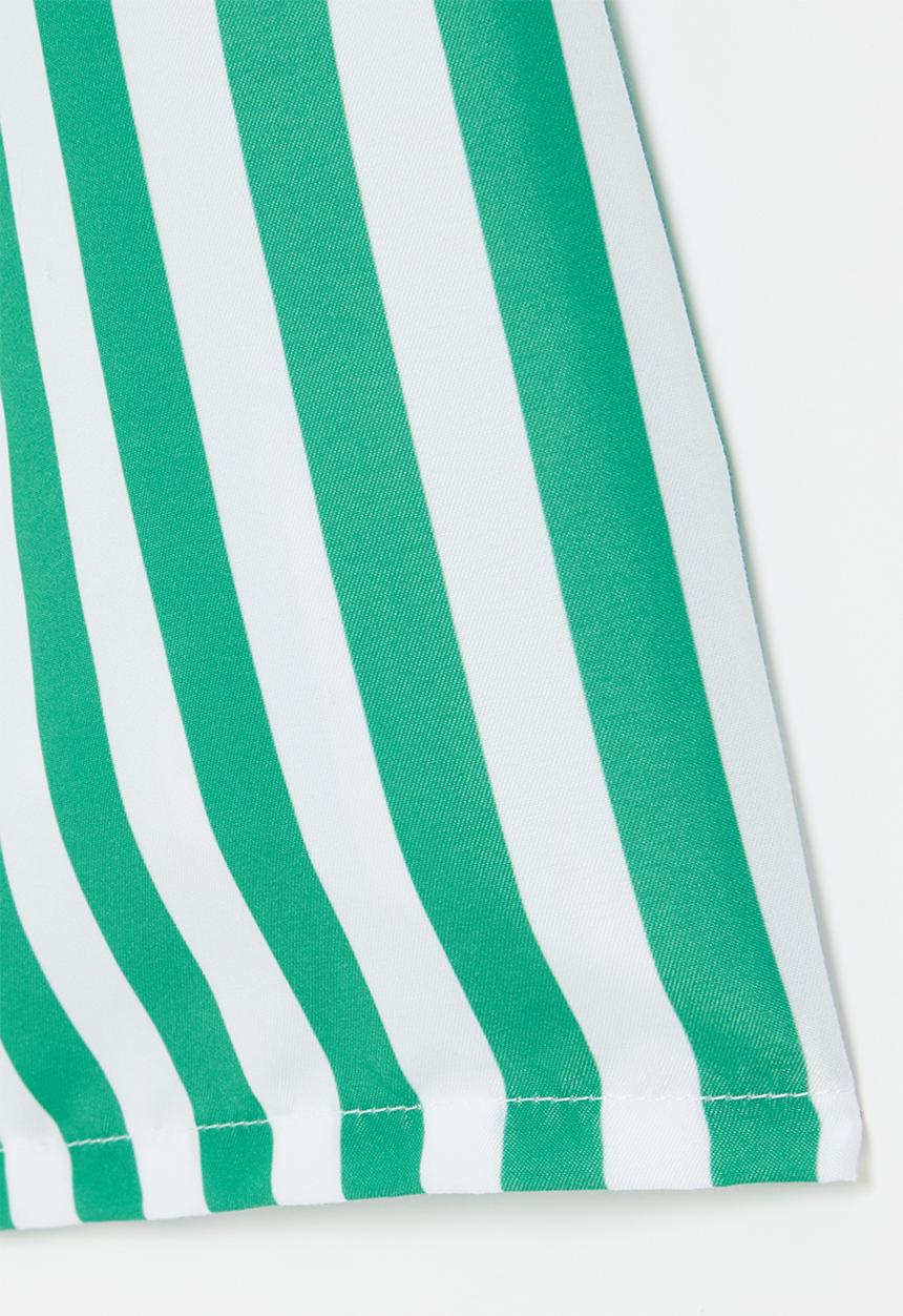 Pop Candy - Stripe board shorts - green & white 