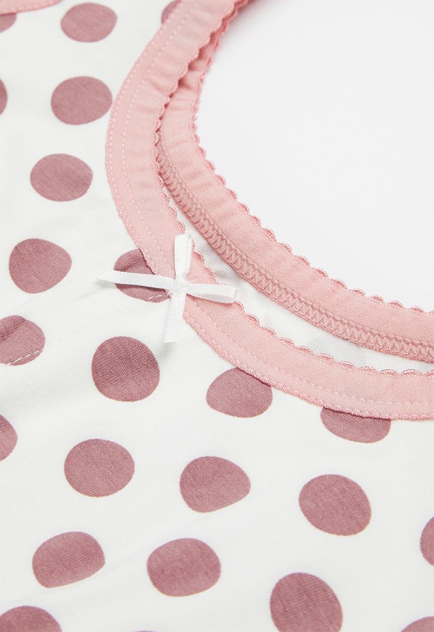 Rebel Republic - Polka dot bra - white/pink