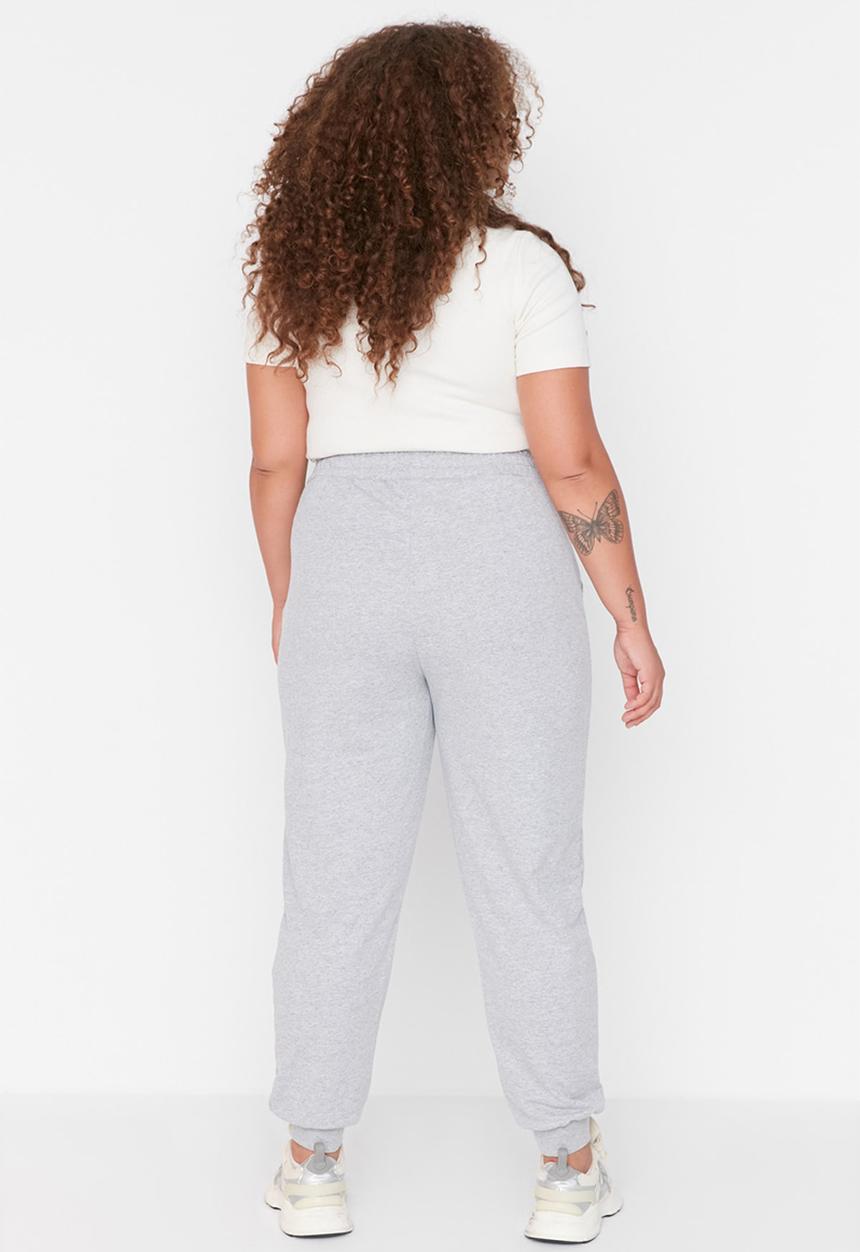 Trendyol - Plus basic jogger sweatpants - grey
