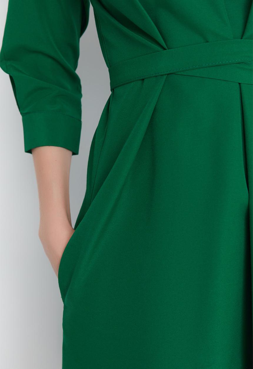 Trendyol - Balloon sleeve dress - green