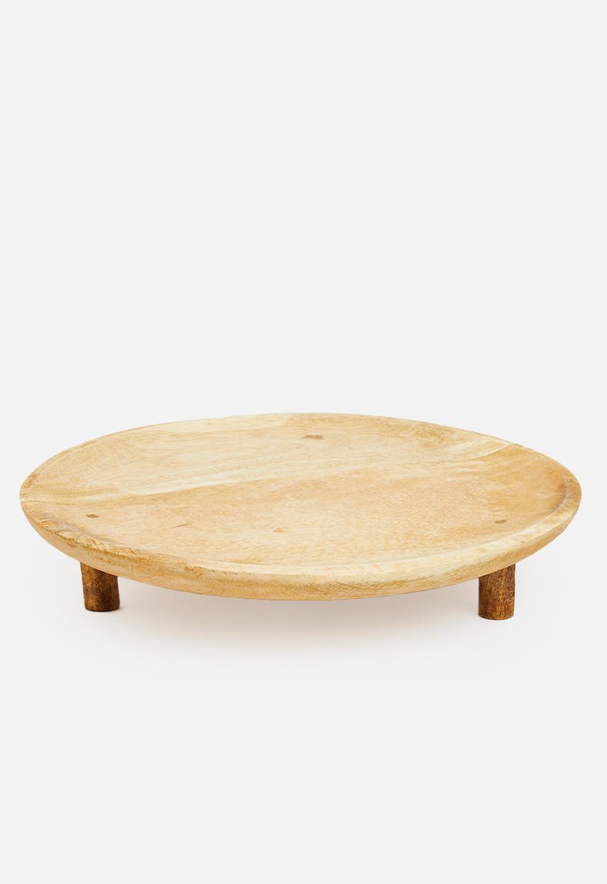 Excellent Houseware - Round tray - mango wood