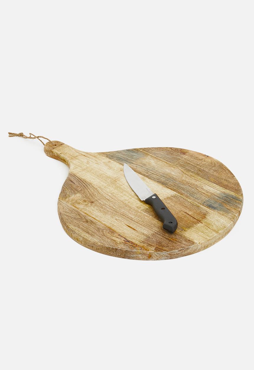 Excellent Houseware - Round serving board - natural