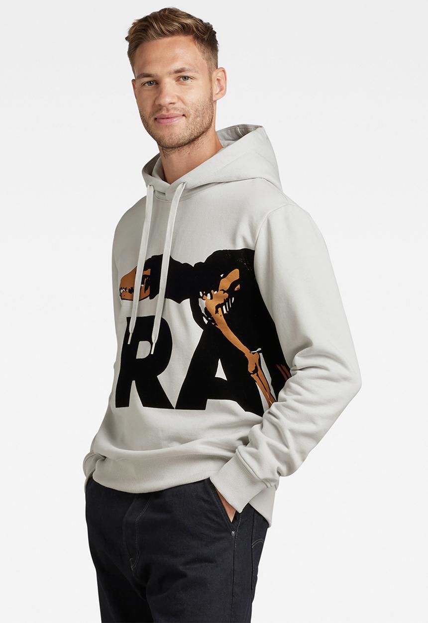 G-STAR - 9 running dog and hood logo - cool grey