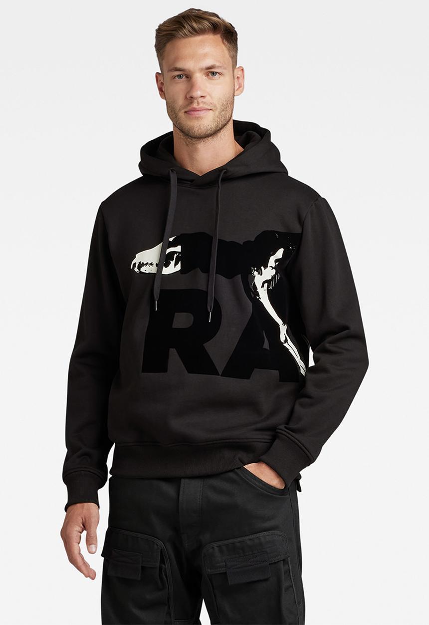 G-STAR - 9 running dog and hood logo - dk black