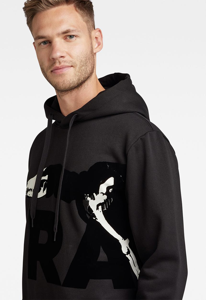 G-STAR - 9 running dog and hood logo - dk black