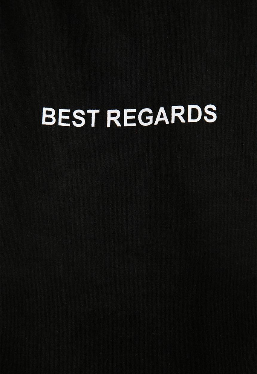 Trendyol - High neck crop knit sweatshirt - black