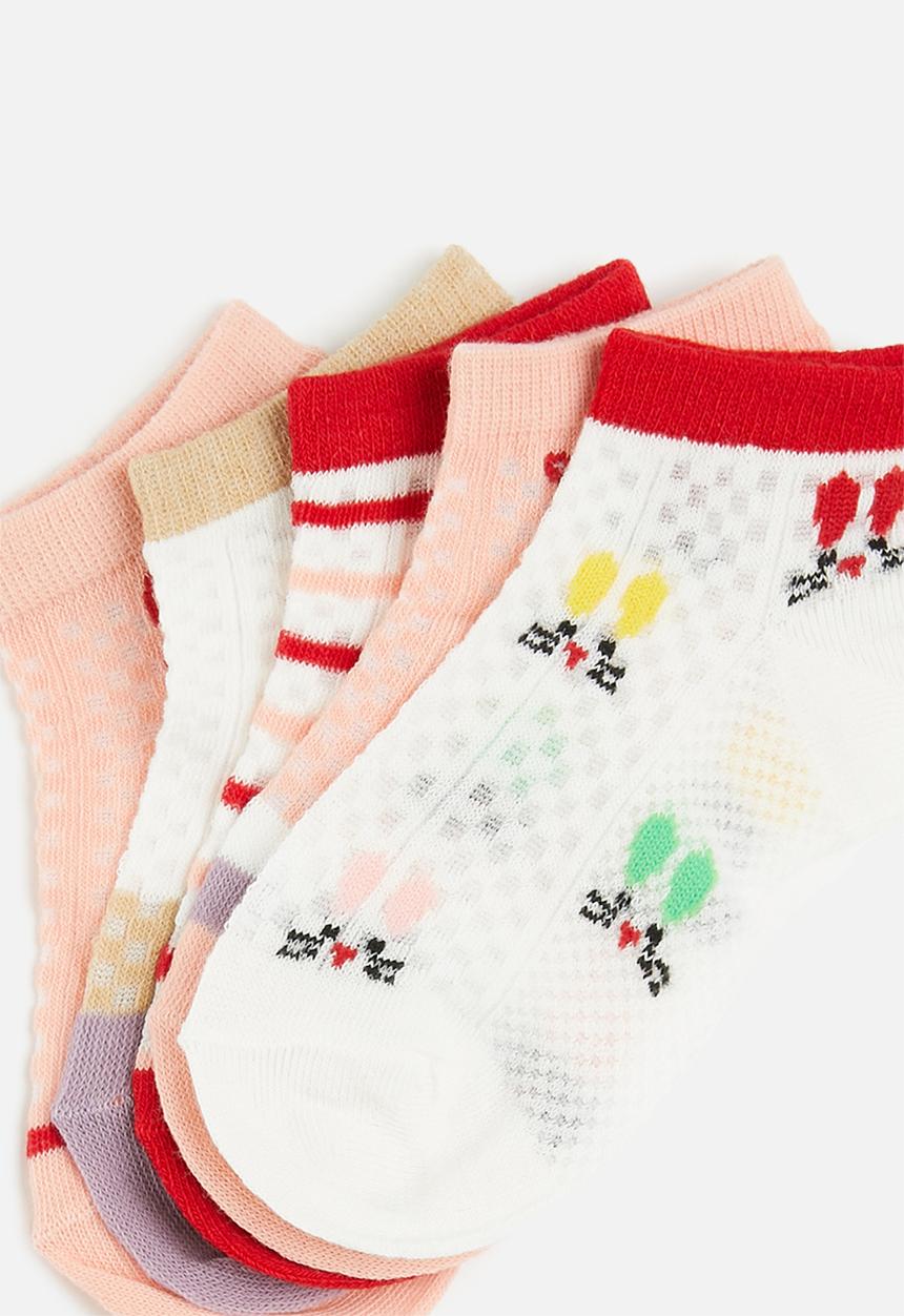 Pop Candy - Girls 5 pack printed socks - multi