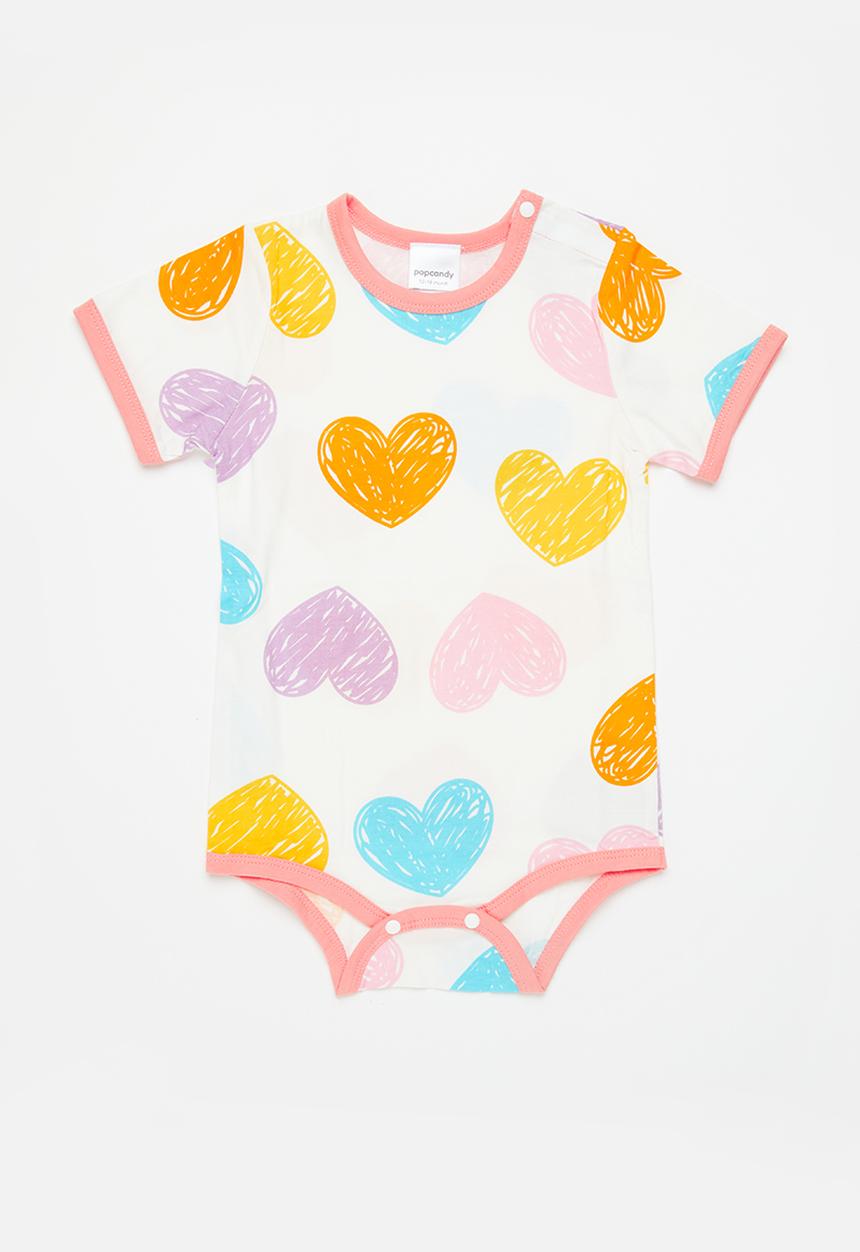Pop Candy - Heart babygrow - multi