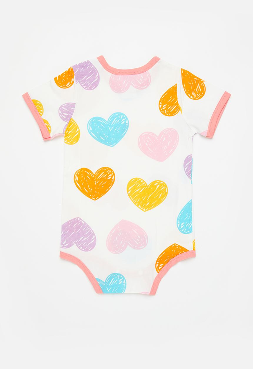 Pop Candy - Heart babygrow - multi