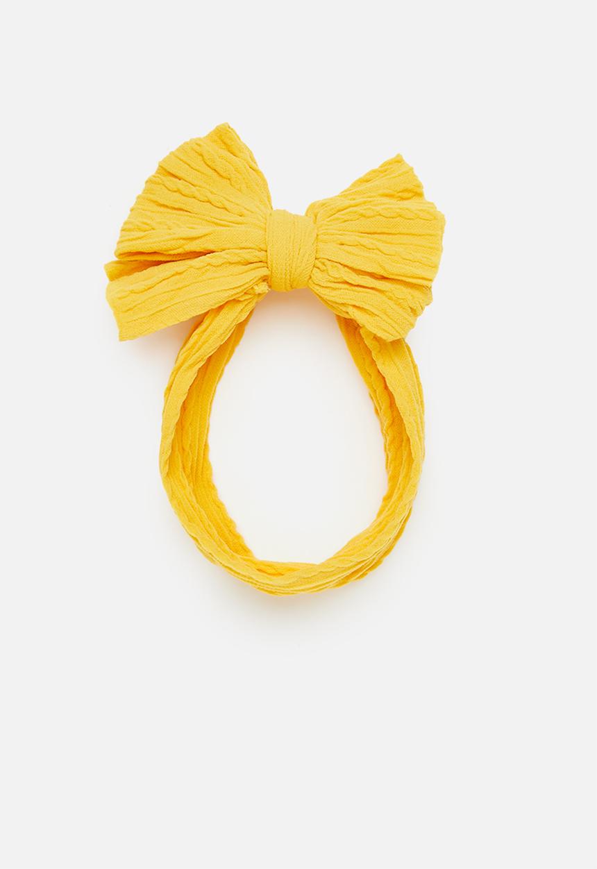 Pop Candy - Baby bow headband - yellow