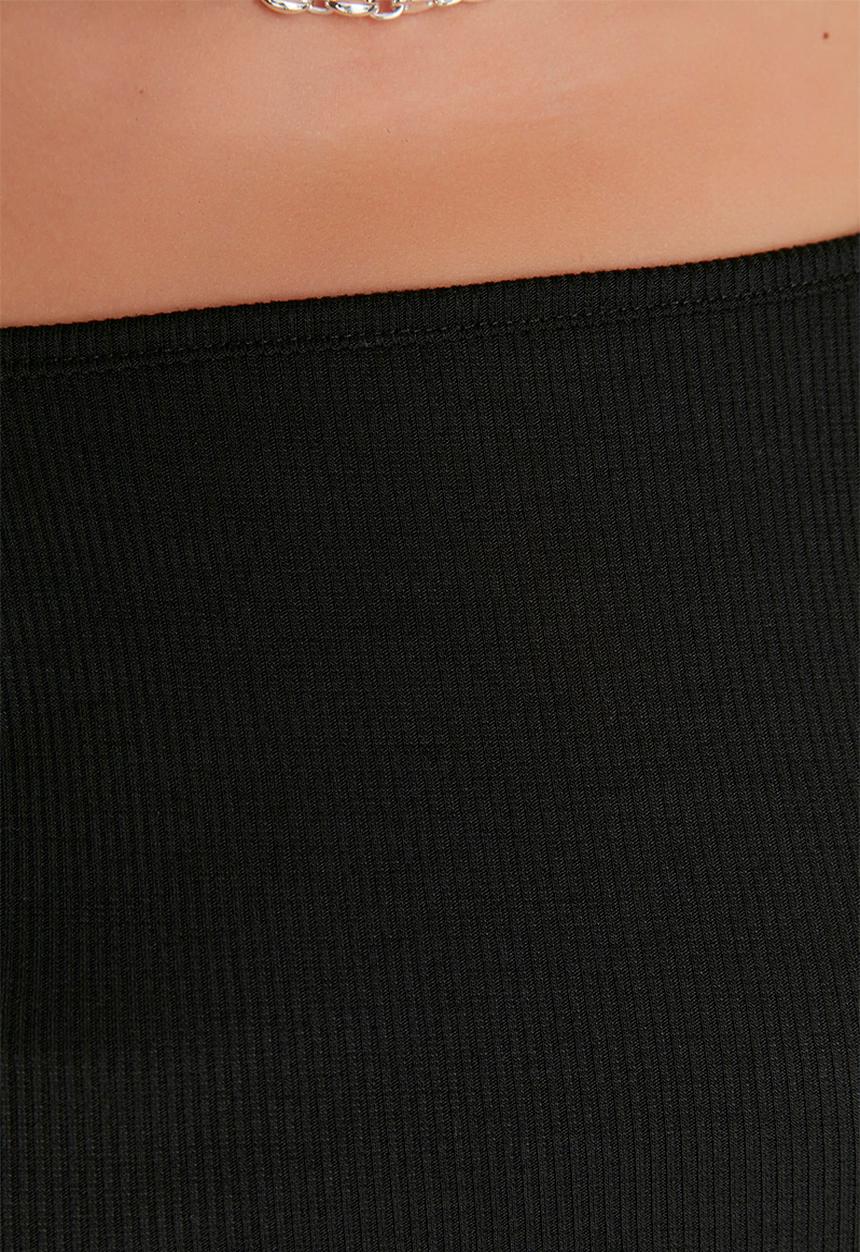 Trendyol - Plus long sleeve knit bodysuit - black