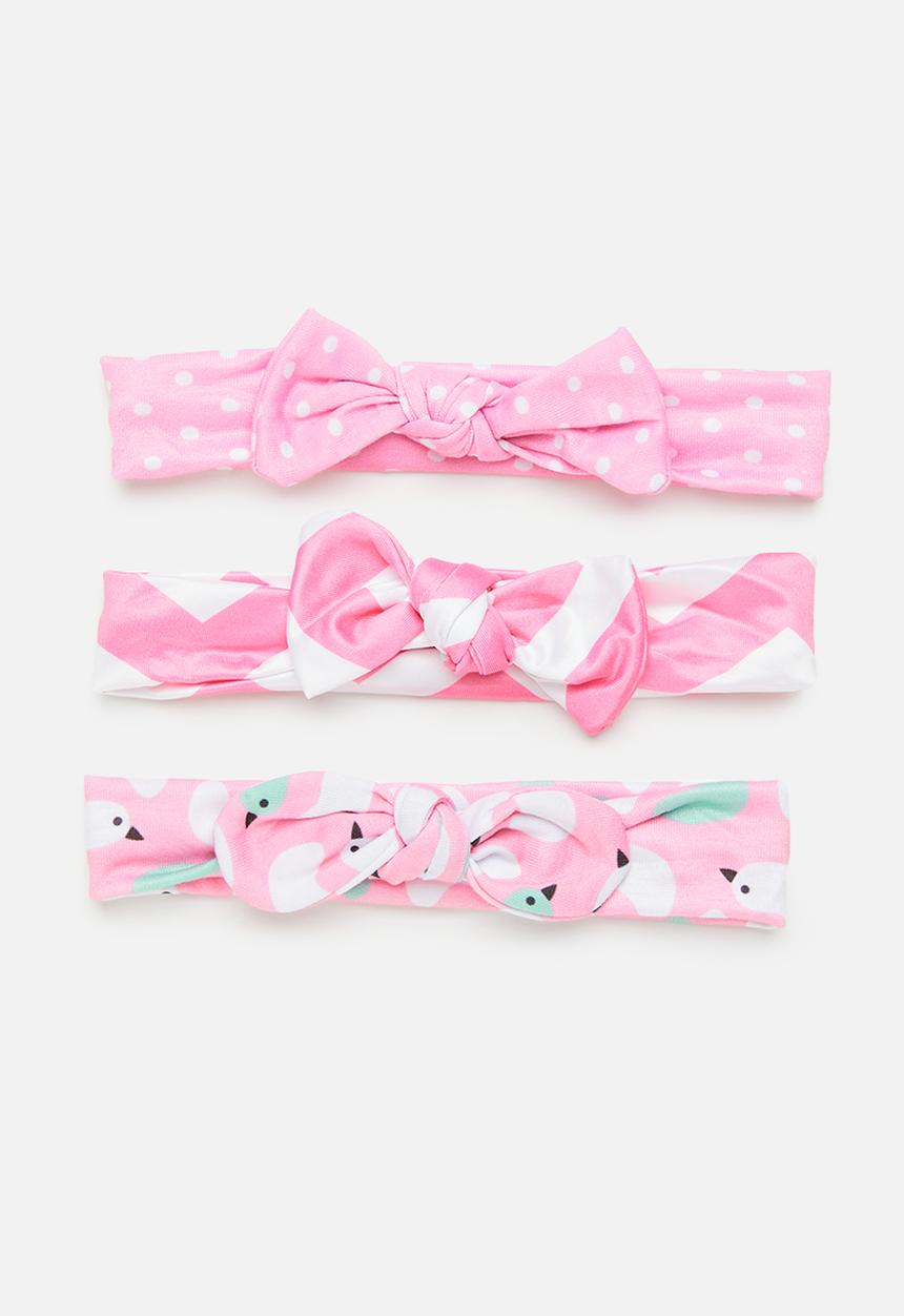 Pop Candy - Baby girls 3 pack headbands - pink