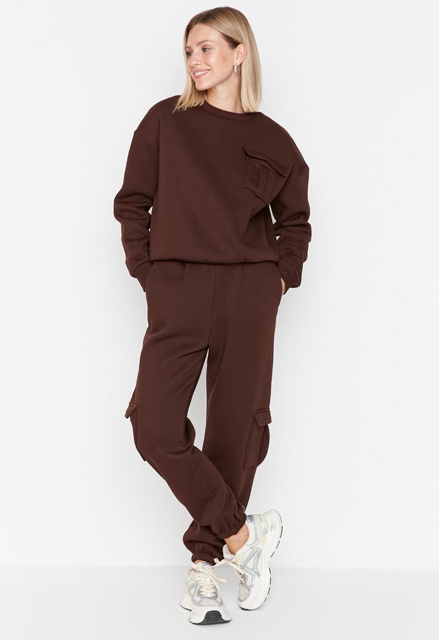 Trendyol - Pocket detail jogger sweatpants - dark brown