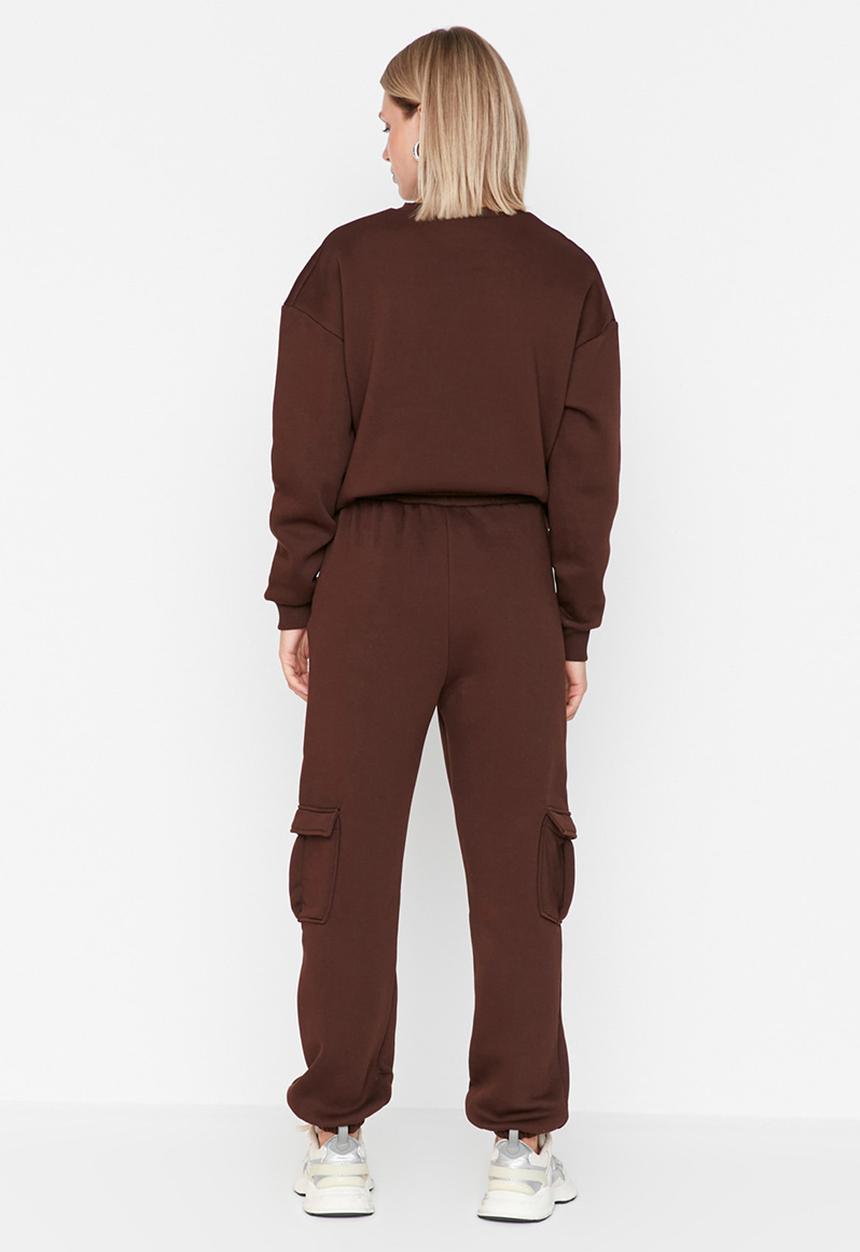 Trendyol - Pocket detail jogger sweatpants - dark brown