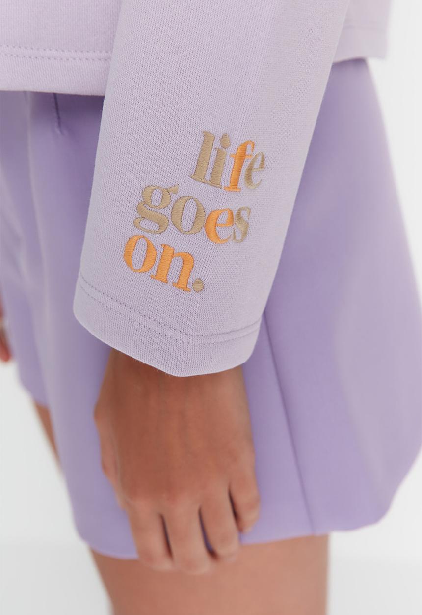 Trendyol - Loose neck sweatshirt - lilac