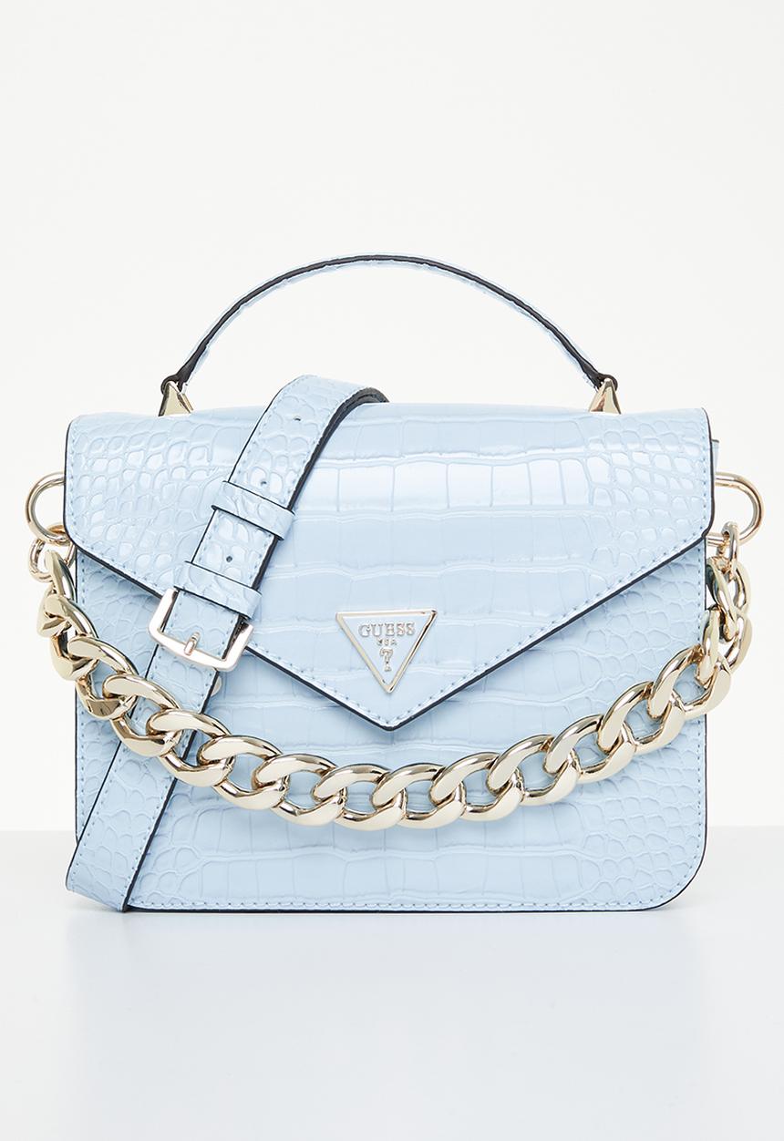GUESS - Retour top handle flap - powder blue