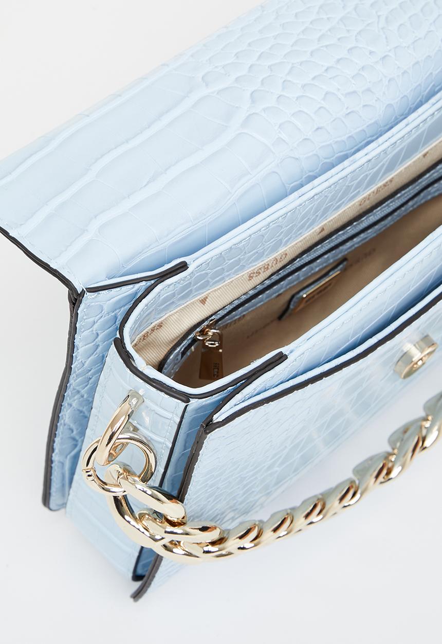 GUESS - Retour top handle flap - powder blue