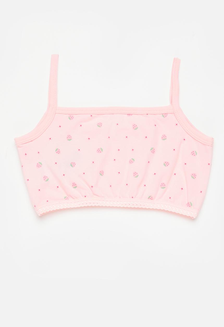 Rebel Republic - Bra with flowers - pink