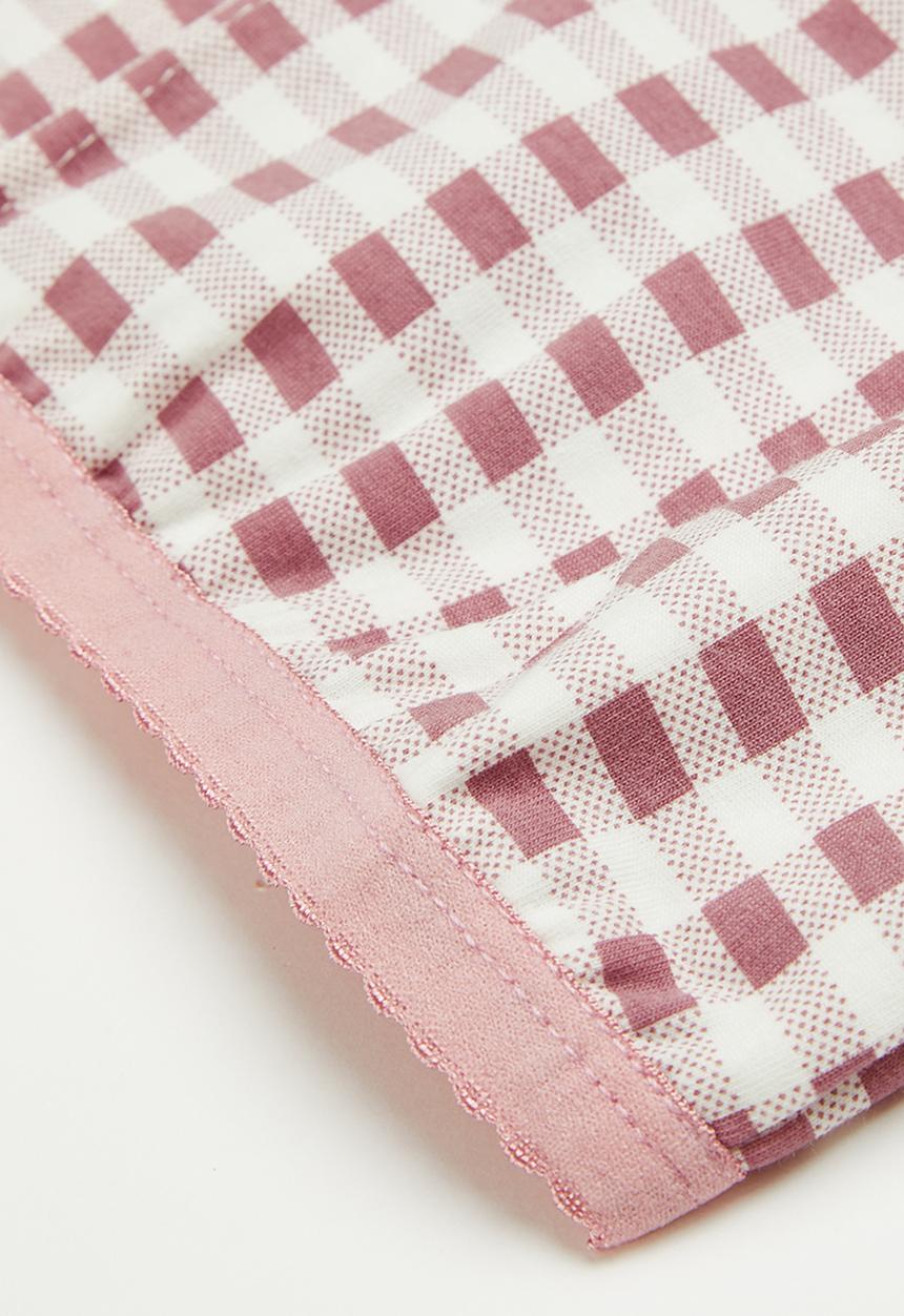 Rebel Republic - Check bra - white & pink