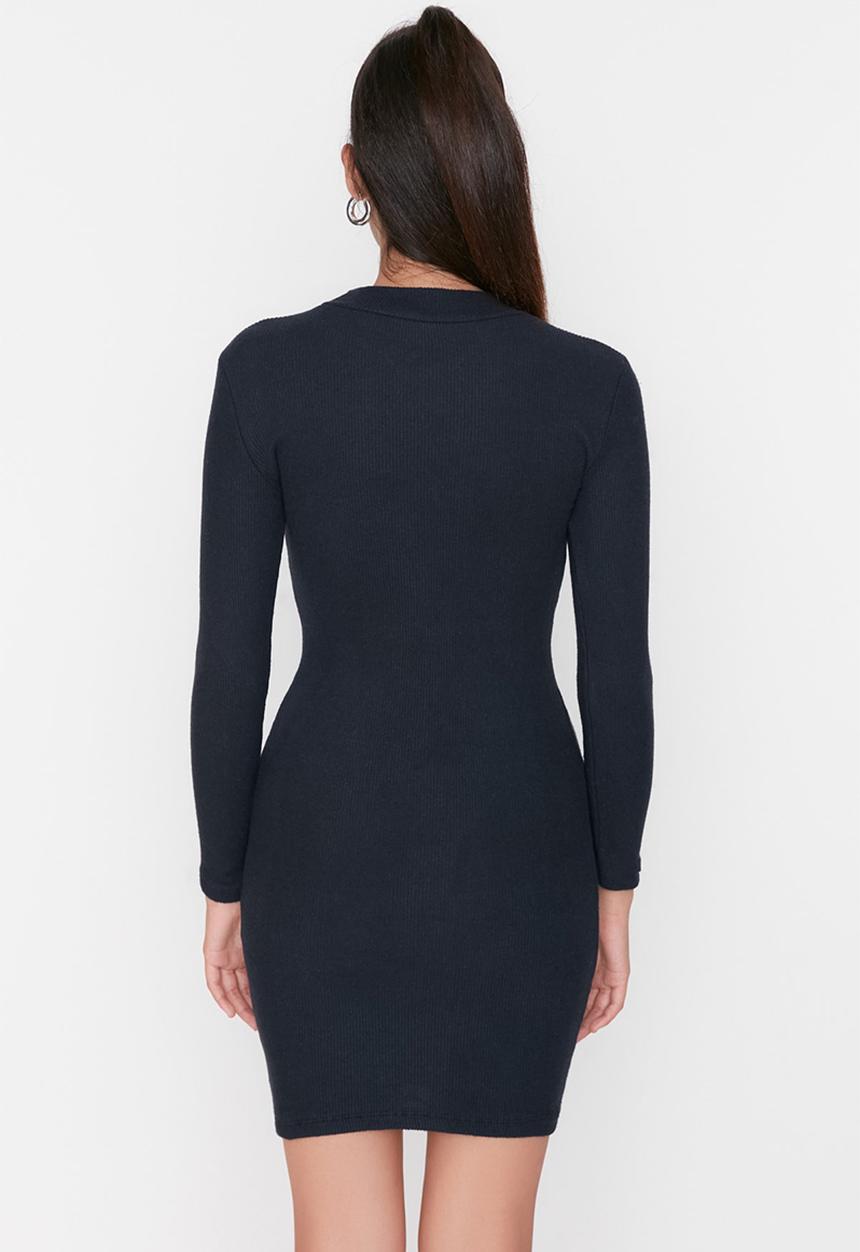 Trendyol - 2-pack turtleneck knit dress - black/grey