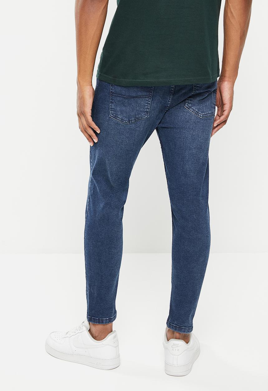 Brave Soul - Mjn-madisoncrodb crop denim skinny - dark blue