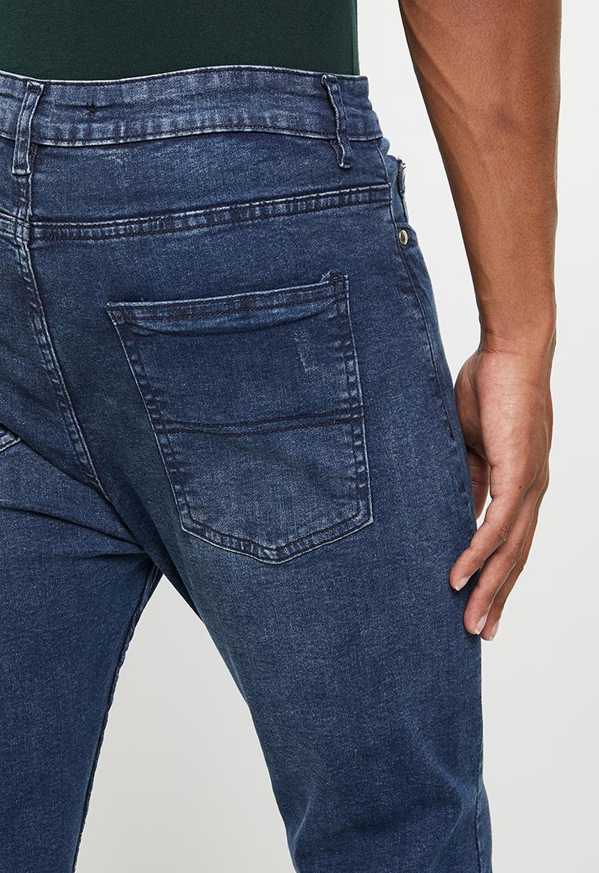 Brave Soul - Mjn-madisoncrodb crop denim skinny - dark blue