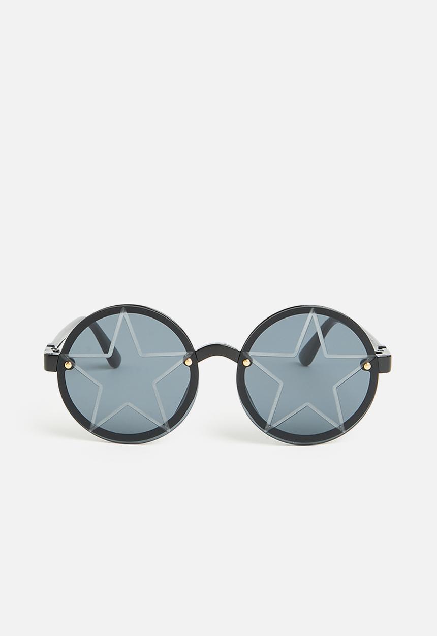 Pop Candy - Girls star round sunnies - black