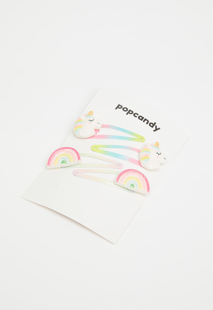 Pop Candy - Girls unicorn hair clips - multi