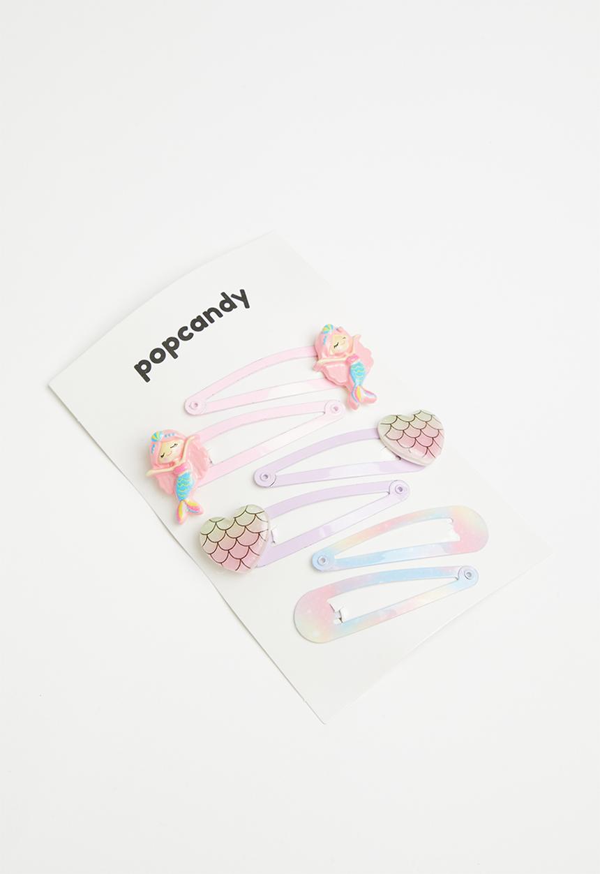Pop Candy - Girls 6 pack hair clips - multi