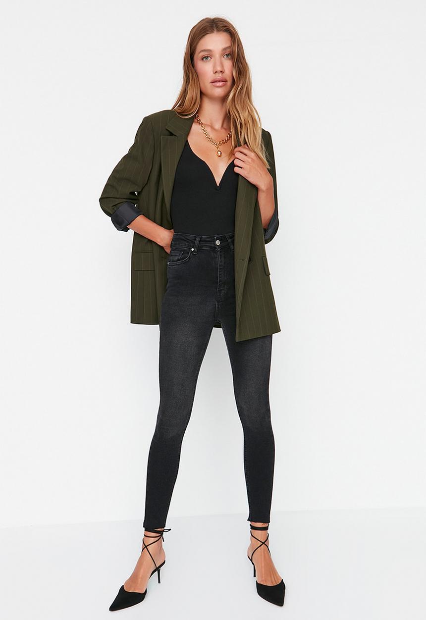 Trendyol - Washed skinny jeans - black