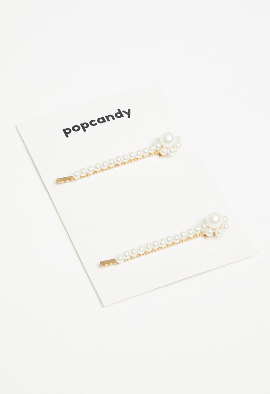 Pop Candy - Girls 2 pack hair clips - cream