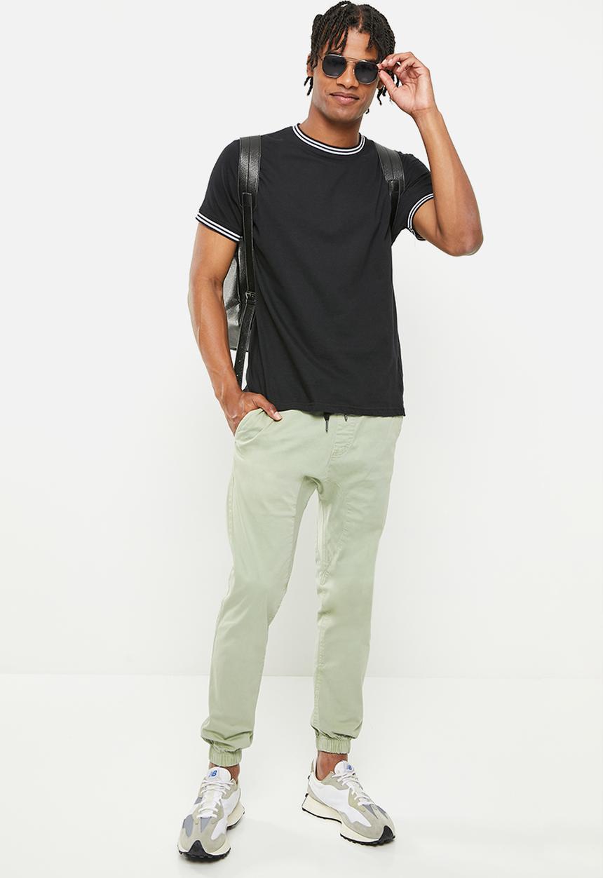 Cotton On - Drake cuffed pant - washed sea foam