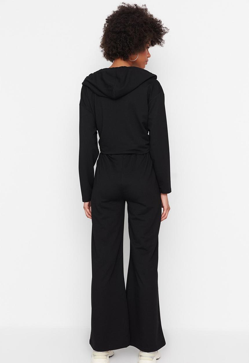 Trendyol - Wide leg sweatpants - black