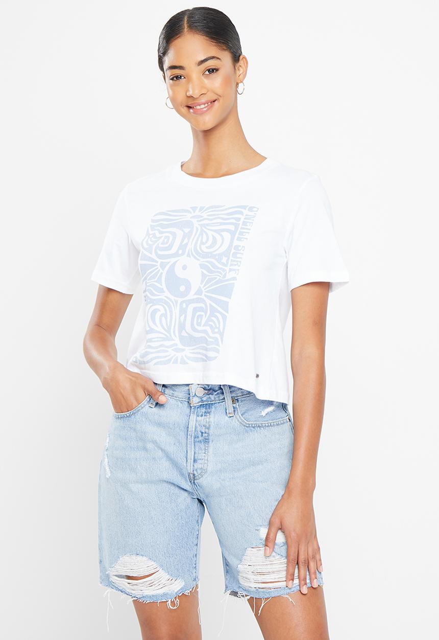 O'Neill - Block print short sleeve tee - white